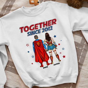 Couple Together Since Personalized Couple Shirt T-shirt-03HUTN150623TM - Shirts - GoDuckee