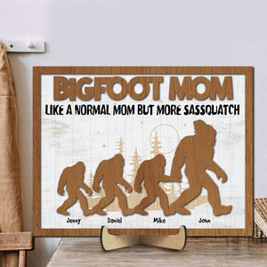 Personalized Gifts For Mom Wood Sign Sassquatch Bigfoot Mom - Wood Signs - GoDuckee