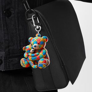 Personalized Gifts For Autism Keychain Bear Mother and Kid 03ohpu220225 - Keychains - GoDuckee