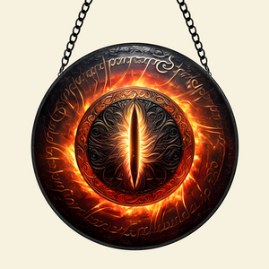 Gifts For Fantasy Novel Fans Stained Glass Ornament, Mysterious Fire Eye 03qhpu280824 - Ornament - GoDuckee