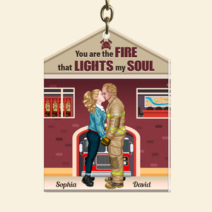 You're The Fire That Lights My Soul, Personalized Keychain, Couple Gifts - Keychains - GoDuckee