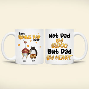 Personalized Gifts For Step Dad Coffee Mug Not Dad By Blood But Dad By Heart 01QHPU230124 Father's Day Gifts - Coffee Mugs - GoDuckee