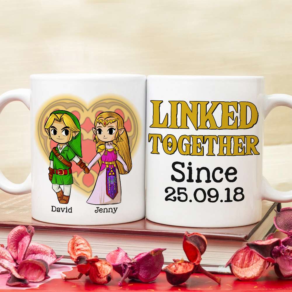 Linked Together Personalized White Mug - 03natn030623 - Coffee Mug - GoDuckee