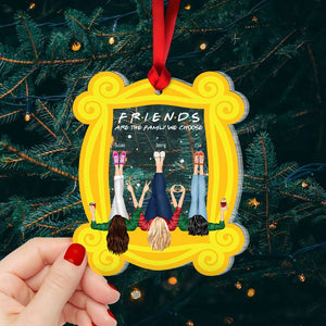 Friends Are The Family We Choose, Gift For Friends, Personalized Acrylic Ornament, Drinking Friends Ornament, Christmas Gift 02NAHN080923HH - Ornament - GoDuckee