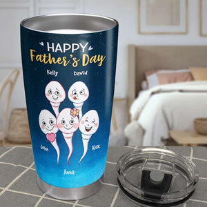 Personalized Little Sperm Tumbler, We May Have Won The Race, Gift For Dad - Tumbler Cup - GoDuckee