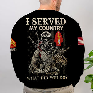 Custom Military Rank Gifts For Veteran 3D Shirt 04qnqn120724 - AOP Products - GoDuckee