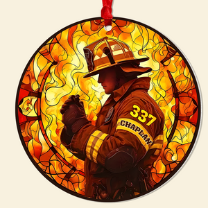 Personalized Christmas Gifts Firefighter Ornament 01ACPU240924 - Ornament - GoDuckee