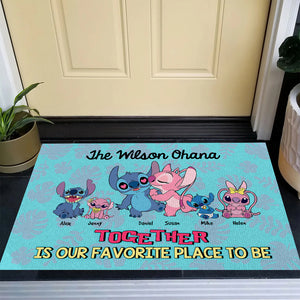 Together Is Our Favorite Place To Be, Family Gift, Personalized Doormat, Alien Family Doormat 02KAHN281223 - Doormat - GoDuckee