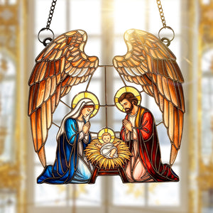 Holy Family Suncatcher Ornament - Personalized Christmas Gifts For Christian 03toqn150825 - Ornament - GoDuckee