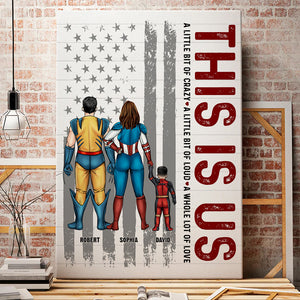 Super Family, A Whole Lot Of Love - Personalized Canvas Print - Gift For Dad, Mom - Poster & Canvas - GoDuckee