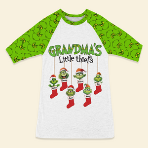 Personalized Christmas Gifts For Grandma Raglan Dress 04ohpu231024 - AOP Products - GoDuckee