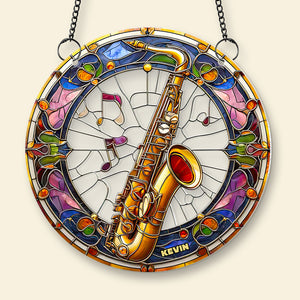 Personalized Gifts For Music Lovers, Saxophone Acrylic Suncatcher Ornament 05ACDT300824 - Ornament - GoDuckee