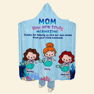 Personalized Gifts For Mom Wearable Blanket Hoodie Truly Mermazing Mom 04htpu010324 - Blankets - GoDuckee