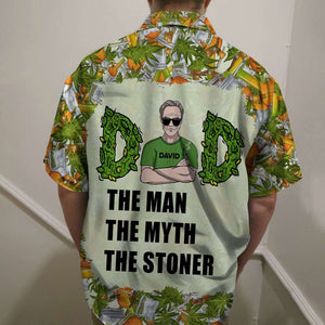 Dad The Man The Myth Personalized Hawaiian Shirt - Hawaiian Shirts - GoDuckee