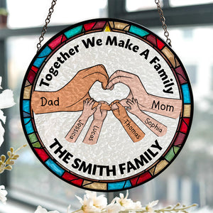 Personalized Gifts For Family Stained Glass 01KADT090824 - Ornament - GoDuckee