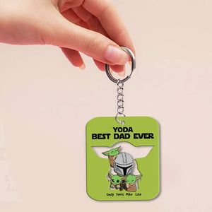 Best Dad Ever Personalized Keychain 05DNHN3105HH - Keychains - GoDuckee