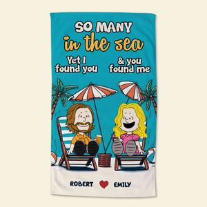 Personalized Gifts For Couple Beach Towel 02xqpu130125pa Yet I Found You - Beach Towel - GoDuckee