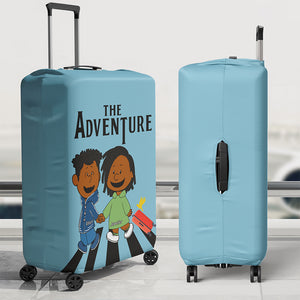 Personalized Gifts For Couple Luggage Cover 03ohqn251224da Couple Hand In Hand - Luggage Covers - GoDuckee