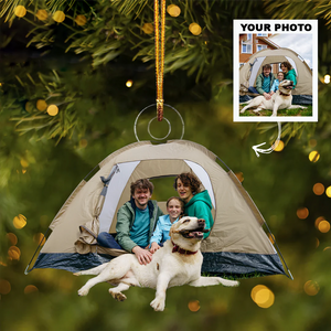 Custom Photo Gifts For Camper, Upload Camping Photo Christmas Ornament 47pgxx290824 - Ornament - GoDuckee