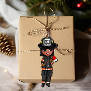 Personalized Gift For Firefighter Christmas Ornament 02ACTN141124HH - Ornament - GoDuckee