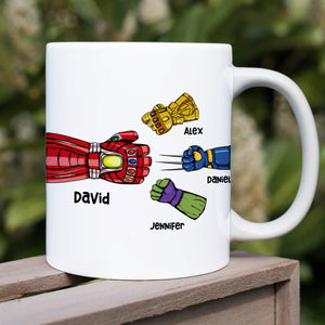 Family 07QHHN160523HA Personalized Dad And Children Coffee Mug - Coffee Mug - GoDuckee