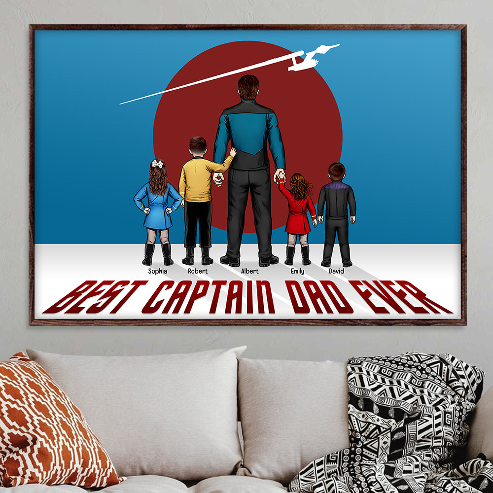 Best Captain Dad Ever, Personalized Canvas Print, Father's Day Gift, Birthday Gift For Dad 08dnqn240523hh - Poster & Canvas - GoDuckee