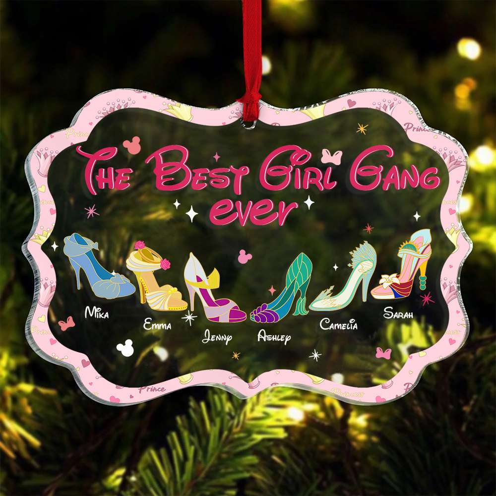 The Best Girl Gang Ever, Gift For Girls, Personalized Acrylic Ornament, Cartoon Shoes Ornament, Christmas Gift 01TOHN261023 - Ornament - GoDuckee