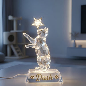Charming Cat Standing Up Light Box, Personalized Gifts For Cat Lovers 04qhdt251225 - Light Box - GoDuckee