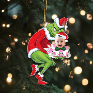 Custom Photo Gift For Christmas Ornament Baby Face 02OHMH130924 - Ornament - GoDuckee