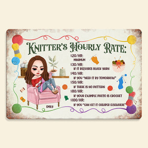 Personalized Gifts For Knitting Girl Print Metal Sign 01napu300724hh - Metal Signs - GoDuckee