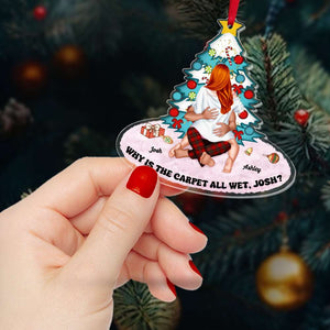 Why is the carpet all wet ? Personalized Xmas Ornament for Movie Couples 03hthn141123hh - Ornament - GoDuckee