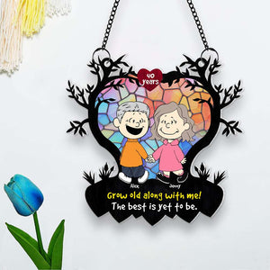 Personalized Gifts For Couple Suncatcher Ornament 04KAMH161224DA - Ornament - GoDuckee