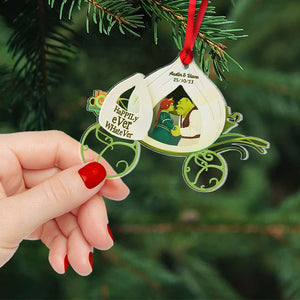 Happily Ever Whatever, Couple Gift, Personalized Acrylic Ornament, Green Couple Ornament, Christmas Gift 04QHHN211023 - Ornament1 - GoDuckee