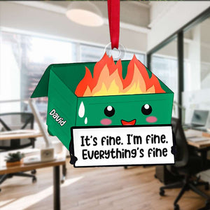 Personalized Gifts For Coworkers Dumpster Fire Acrylic Ornament 03OHTN201124 - Ornament - GoDuckee