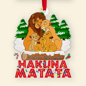 Personalized Gifts for Family, Lion Family Huging Ornament 02TODT130824HG - Ornament - GoDuckee