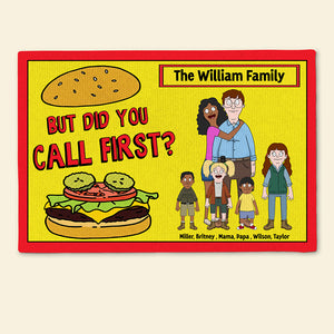 Personalized Gifts For Family Doormat Cartoon Family 01ACDT120225HG - Doormat - GoDuckee