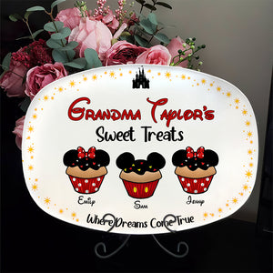 Personalized Gifts For Grandma Plate Grandma's Sweet Treats 02HUMH290224 - Plates - GoDuckee