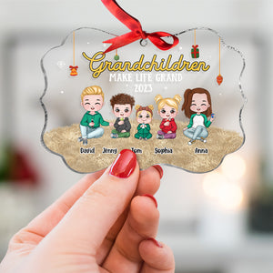 Grandchildren Make Life Grand Medallion Acrylic Ornament 05NATN120723HH - Ornament - GoDuckee