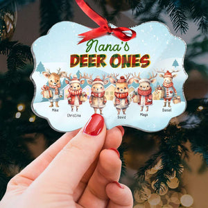 Nana's Deer Ones, Gift For Family, Personalied Ornament, Deer Kids Ornament, Christmas Gift 05PGHN060923 - Ornament - GoDuckee