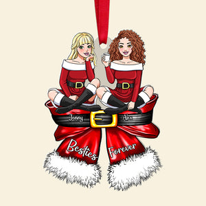 Personalized Gifts For Friends, Besties Coquette Bow Christmas Ornament 03NATN100924HH - Ornament - GoDuckee