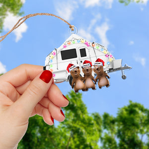 Personalized Gifts For Bear Family Acrylic Ornament, Camping Lovers 01acqn250924 - Ornament - GoDuckee