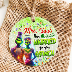 Personalized Gifts For Couple Christmas Ceramic Ornament 03OHQN241024 - Ornament - GoDuckee