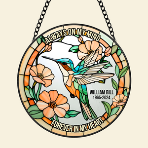 Personalized Heaven Hummingbird Suncatcher, In Loving Memory Of The Lost Loved One 03qhpu280225 - Ornament - GoDuckee