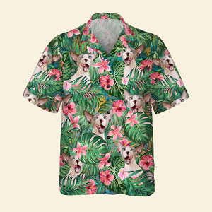 Custom Cat Photo Hawaiian Shirt -Gift For Cat Lover - Hawaiian Shirts - GoDuckee