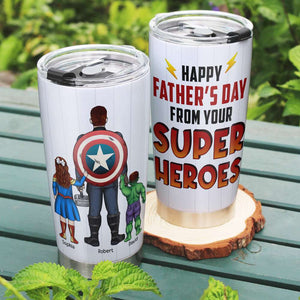 Happy Father's Day From Kids, Personalized Tumbler, Dear Best Dad Tumbler, Gift For Dad 10acqn220523tm - Tumbler Cup - GoDuckee