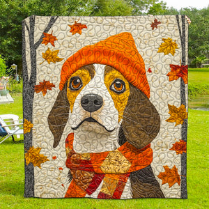 Beagle Dog Christmas Quilt Bed Set Gifts For Dog Lovers 03HUDT051124 - Blanket - GoDuckee