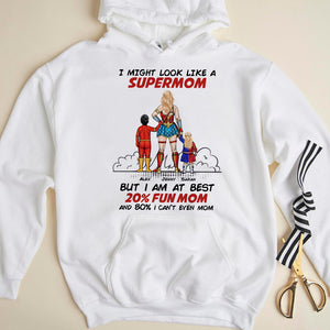 Super Mom At Best 20% Fun Mom, Personalized Shirt, Mother's Day Gift For Mom - Shirts - GoDuckee