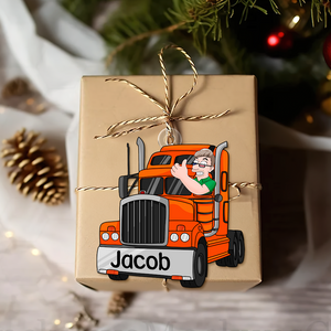 Personalized Gifts For Trucker Christmas Ornament 04acpu111124hg - Ornament - GoDuckee