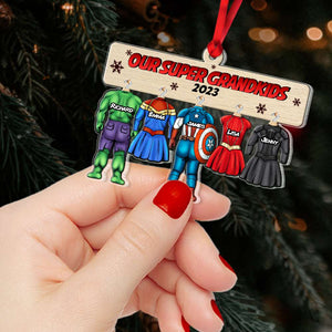 Super Kids, Gift For Family, Personalized Acrylic Ornament, Hero Kids Ornament, Christmas Gift 04NAHN141123 - Ornament - GoDuckee