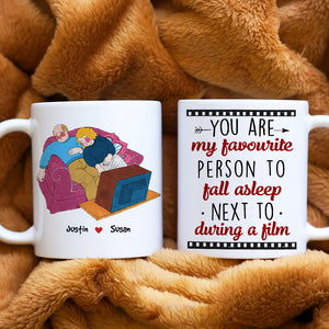 You Are My Favorite Person To Fall Asleep Next To, Couple Gift, Personalized Mug, Sleepy Couple Mug - Coffee Mug - GoDuckee
